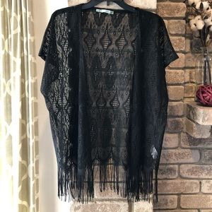 Maurice’s Lacy Shear Cardigan type top sz L/XL